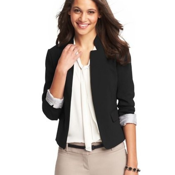 LOFT Jackets & Blazers - LOFT Notched Collar Open Jacket in Stretch Crepe